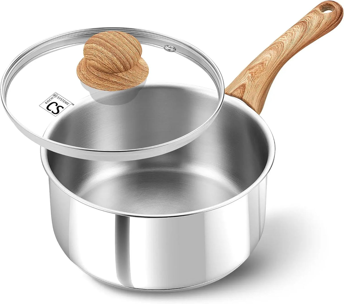 KOCH SYSTEME CS Stainless Steel Saucepan Set 1QT 2QT 3QT Induction