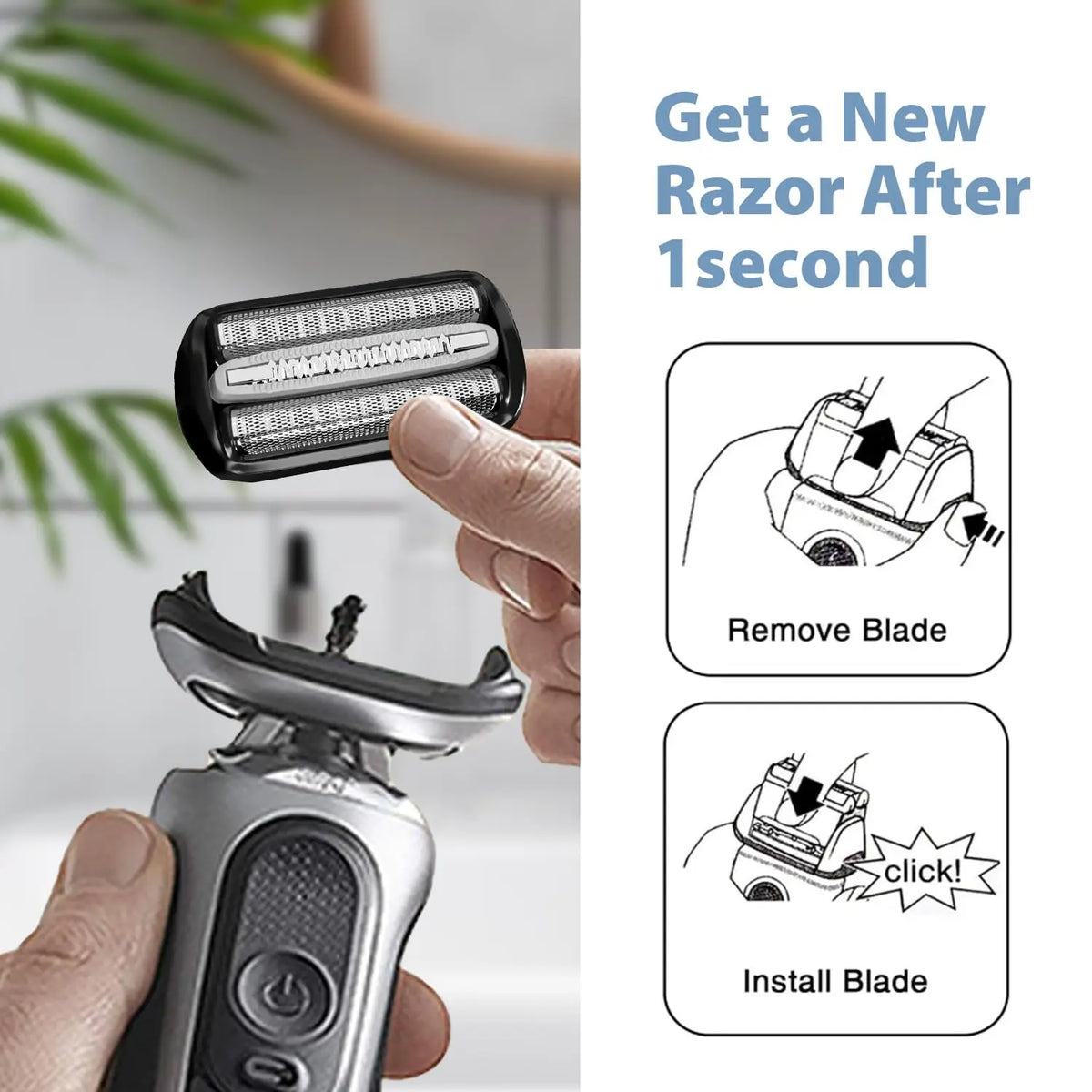 SHINON 64B Replacement Head – Braun Series 6 & 5 Shaver