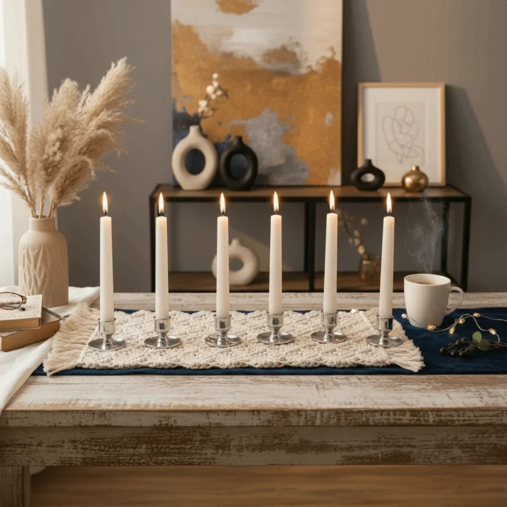 Modern Vintage Iron Candlestick Holder – Elegant Table Decor