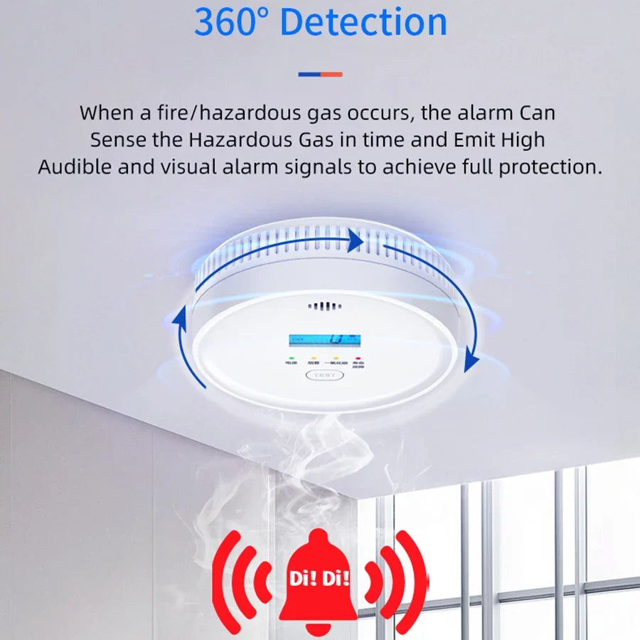 10-Year Battery Smoke & CO Combo Detector | App Alerts, CE