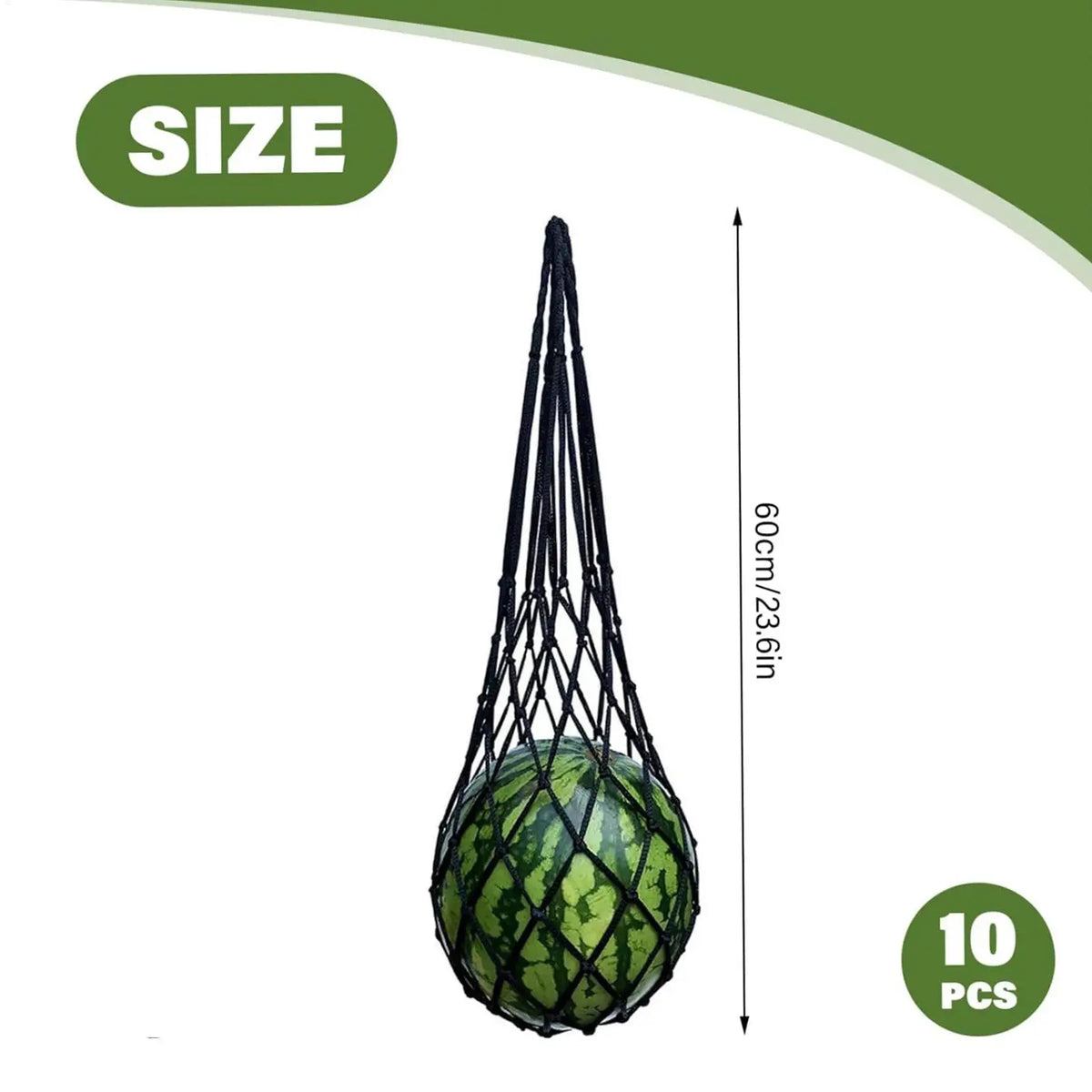 10-Pack Watermelon Hammock Nets – Vertical Garden Fruit Sling Bags