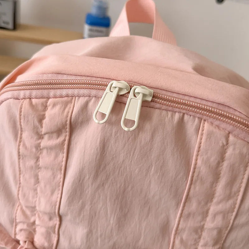 Drawstring Bow Backpack for Women – Lightweight Travel & School Bag