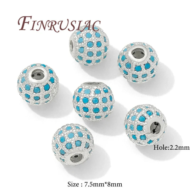 18K Gold Plated Zircon Spacer Beads – Brass DIY Jewelry Making