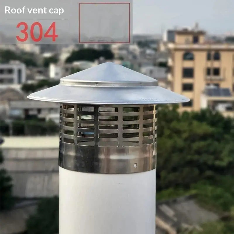 Stainless Steel Chimney Cap 75-200mm Roof Duct Vent Rain Cap