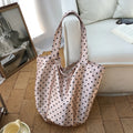 Nixie Retro Polka Dot Tote Bag – Large Women's Shoulder Bag