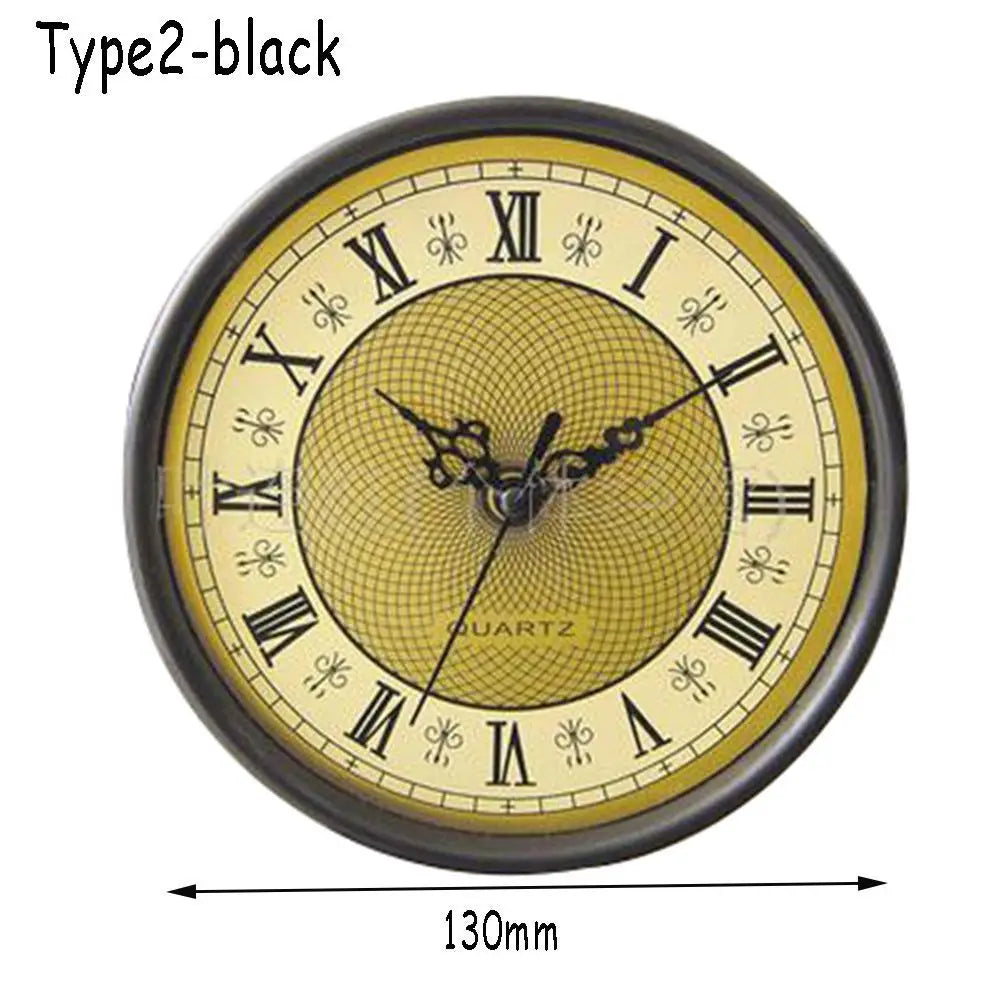 Roman Numeral Quartz Clock Insert – Gold Trim DIY Movement