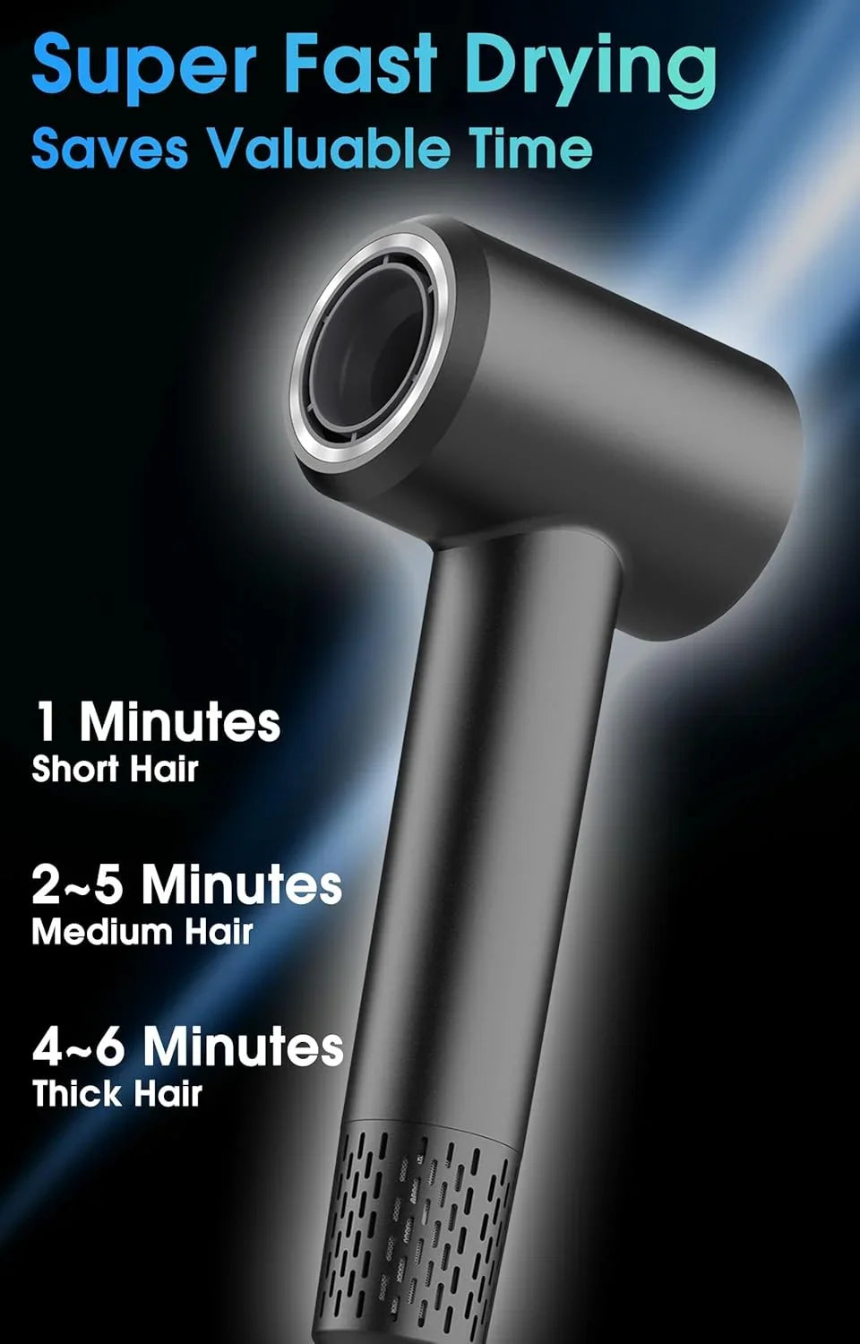 MORECOO 110,000 RPM Ionic Hair Dryer – 1500W Brushless Motor