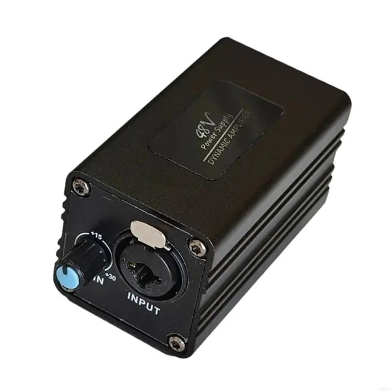 Portable Dynamic Mic Amplifier | 48V Phantom Power +30dB Gain