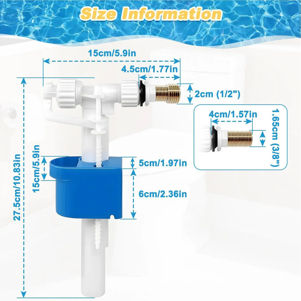 Toilet Flush Valve Replacement Kit – Brass, Leak-Proof