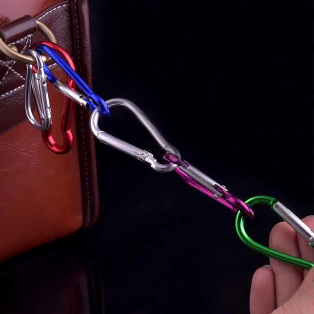 10-Pack Aluminum Carabiner Clips – Camping & Outdoor Snap Hooks