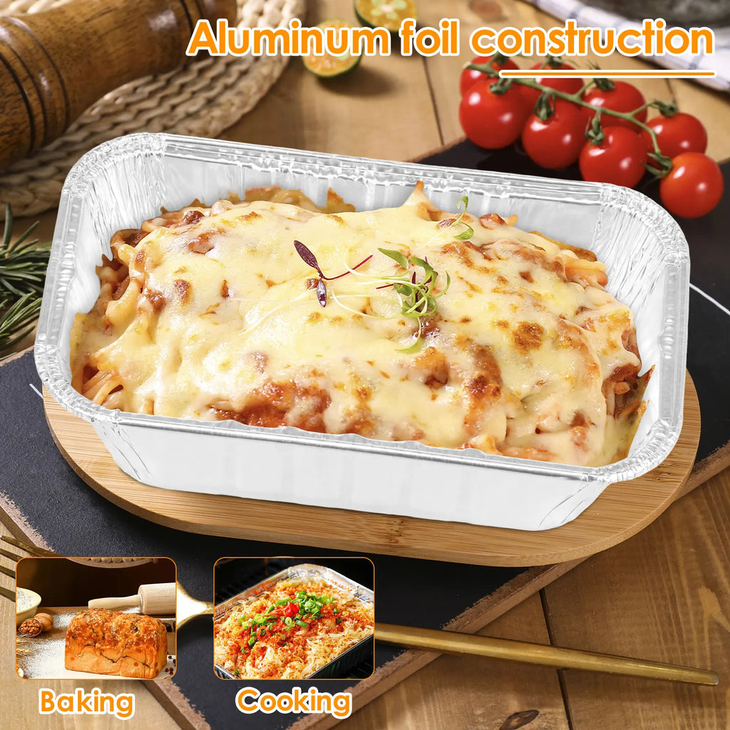 100-Pack Aluminum Foil Loaf Pans – Non-Stick Baking Trays