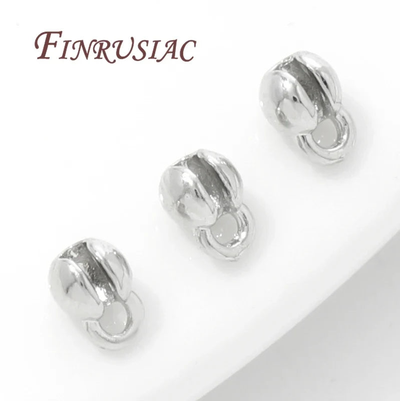 18K Gold Plated Brass Crimp Beads & Ball Chain Connectors