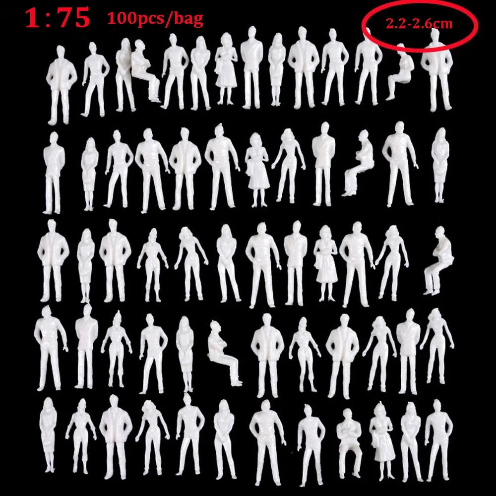 Scale Model People Figures 1:25–1:200 | 50/100pcs Pre-Painted