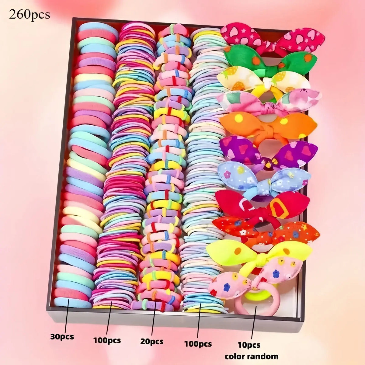 881Pcs Kids Hair Accessories – Clips, Ties & Scrunchies Set