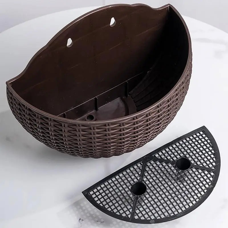 Semicircular Wall-Mounted Hanging Flower Planter | Home Decor