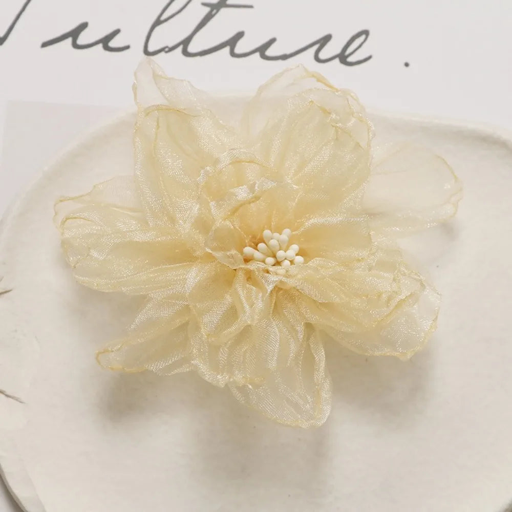 Organza Fabric Flower 75mm – Wedding & DIY Accessories