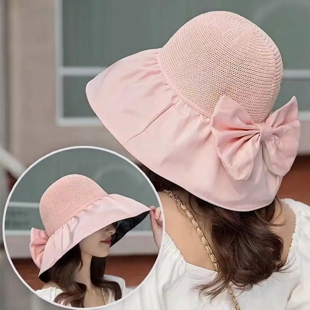 Women's Wide Brim UV Bucket Hat – Foldable Beach Cap