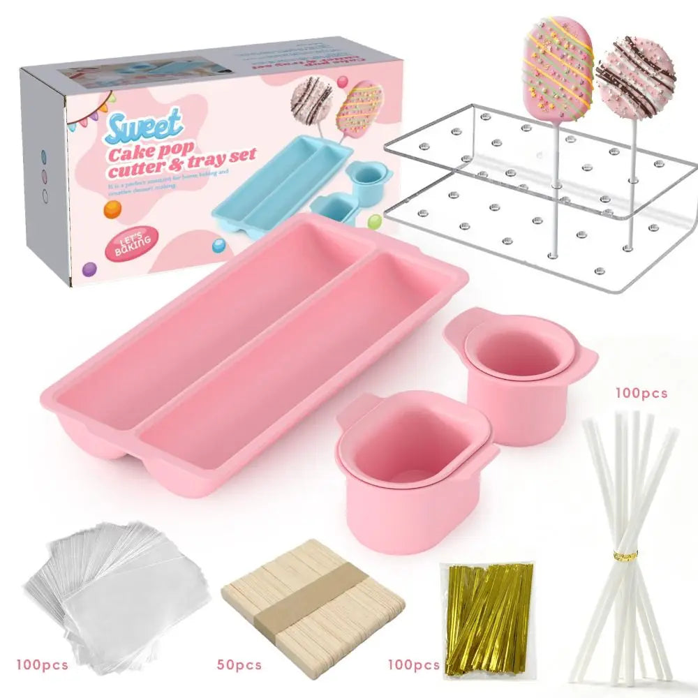 Cake Pop Mold Set with Acrylic Stand – Complete Baking Kit