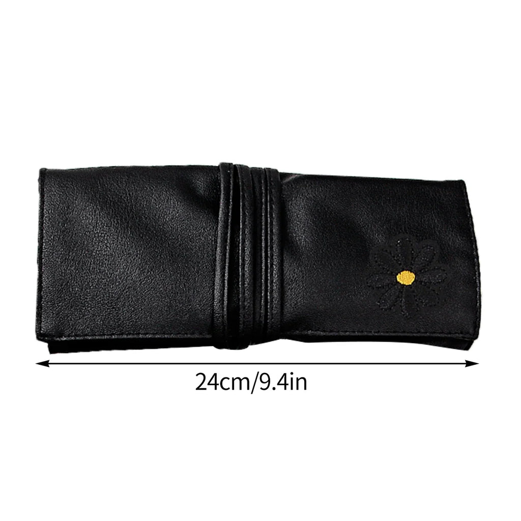 Makeup Brush Holder Bag – 12-Slot Portable PU Storage Case
