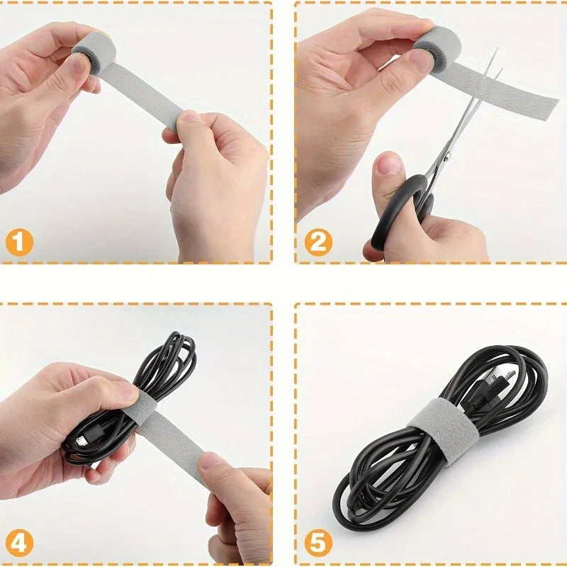 5M Cable Organizer Wire Winder Cord Management Ties Protector