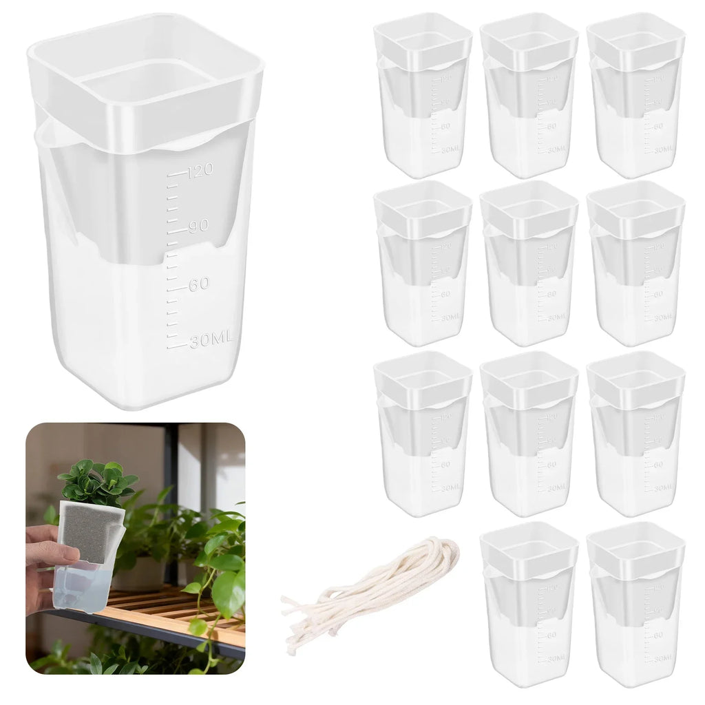 12-Pack Self Watering Plant Pots – Double Layer Nursery Pots
