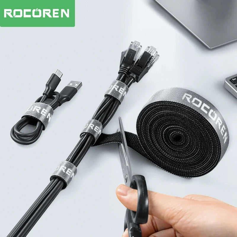 Rocoren Cable Organizer Wire Winder & USB Cord Protector