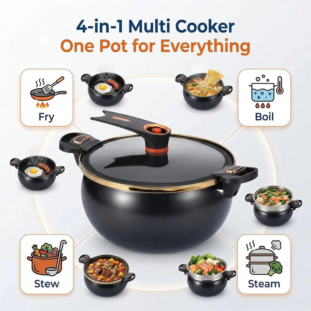 FEB.WIND 8L Cast Iron Ceramic Soup Pot – Gas & Induction