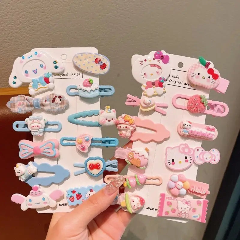 Sanrio Hello Kitty Hair Clips – Cute Cartoon Side Clamps