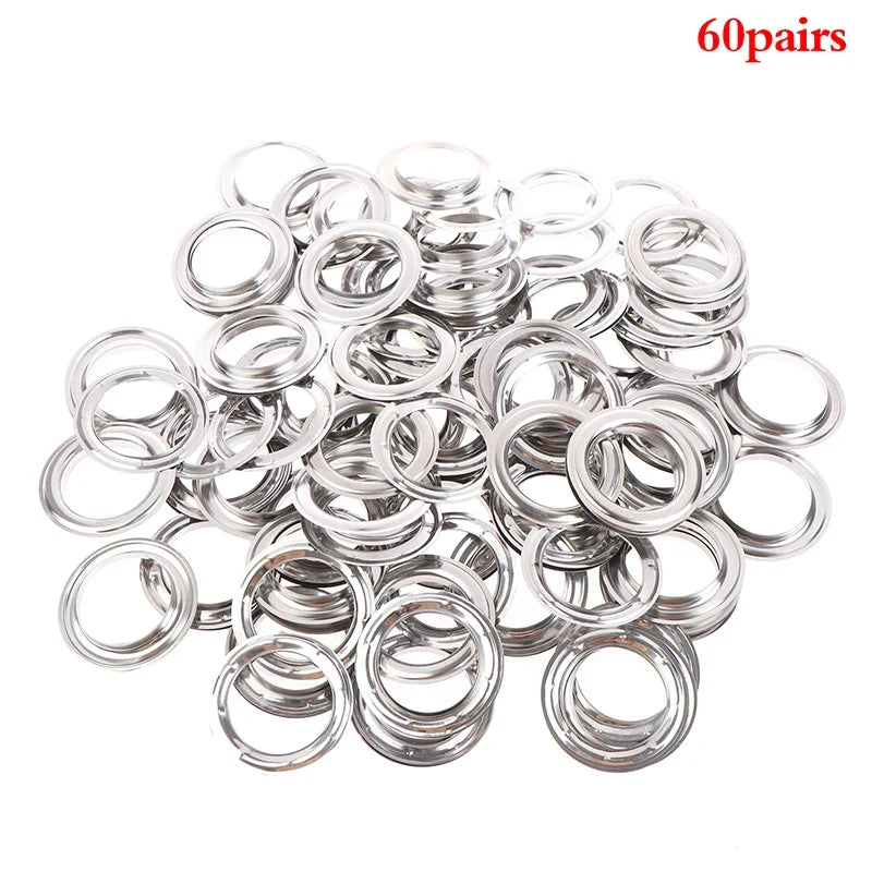 Silver Curtain Rings 4cm Aluminum – 10/30/60 Pairs