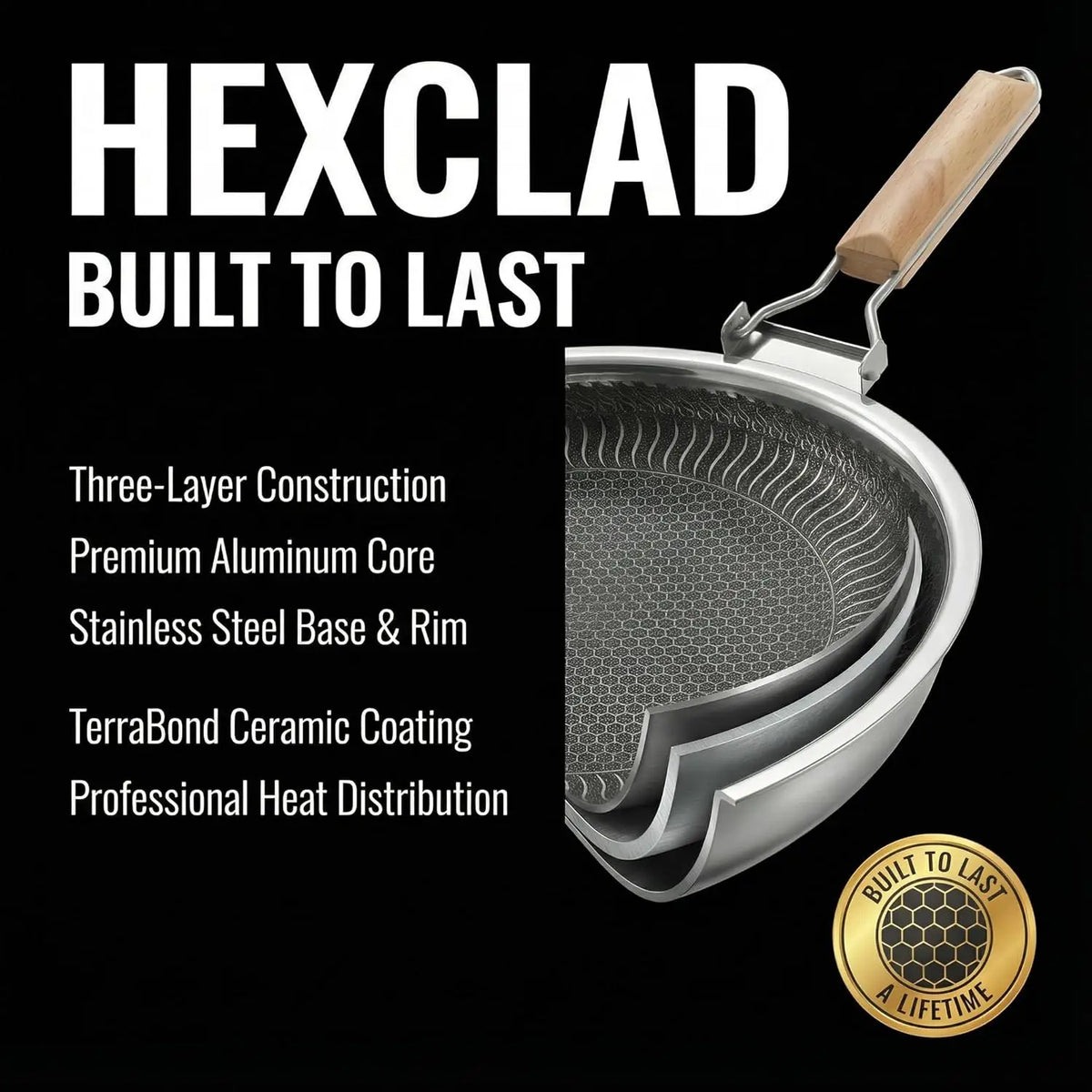 Honeycomb Non-Stick Stainless Steel Griddle Pan 34/38cm BBQ