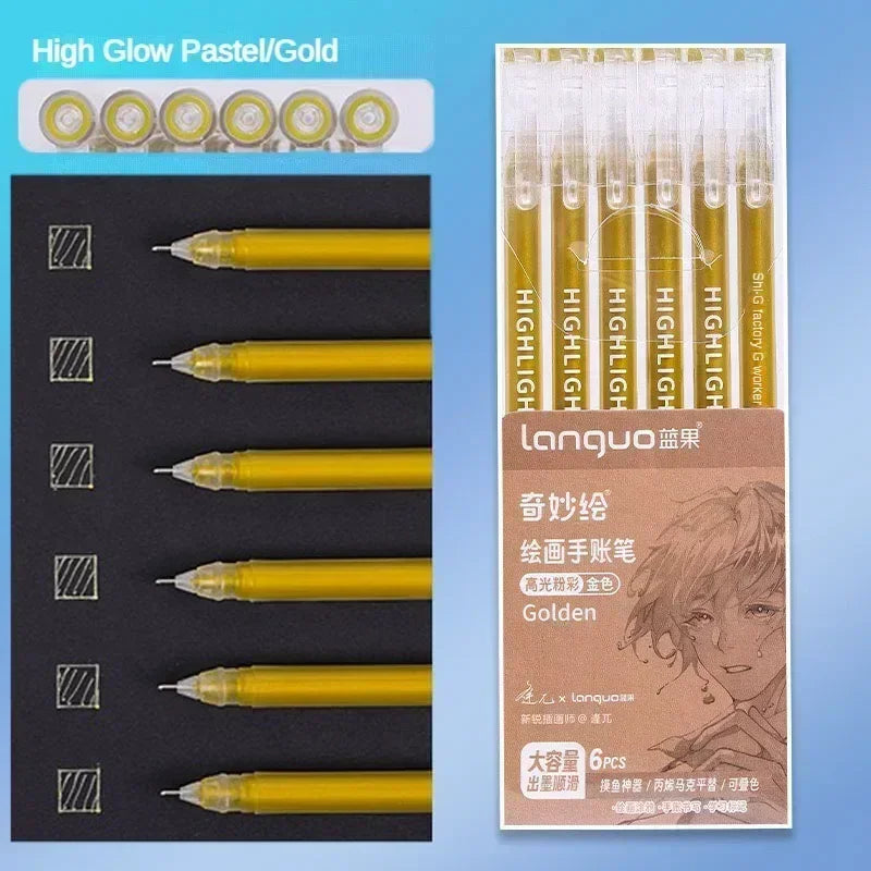 Glitter Gel Pen Set 162 Colors – 0.5mm & 1.0mm Art Pens