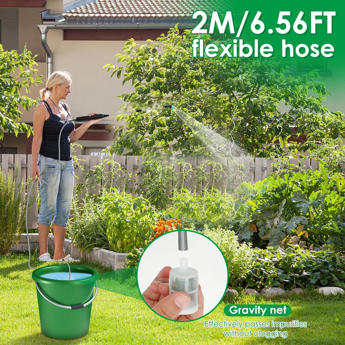 Retractable Electric Sprayer Wand – 4 Nozzles Telescopic