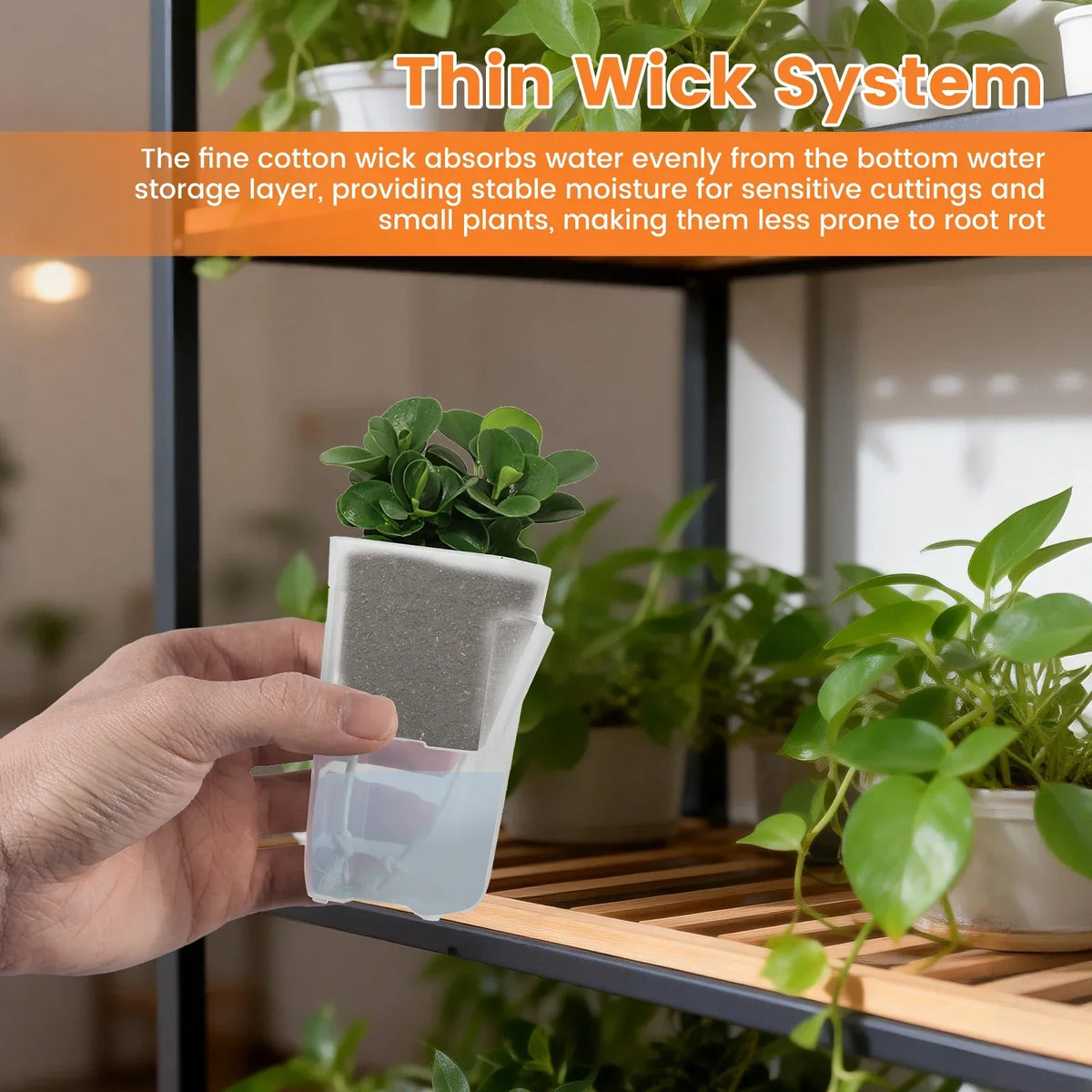 12-Pack Self Watering Plant Pots – Double Layer Nursery Pots