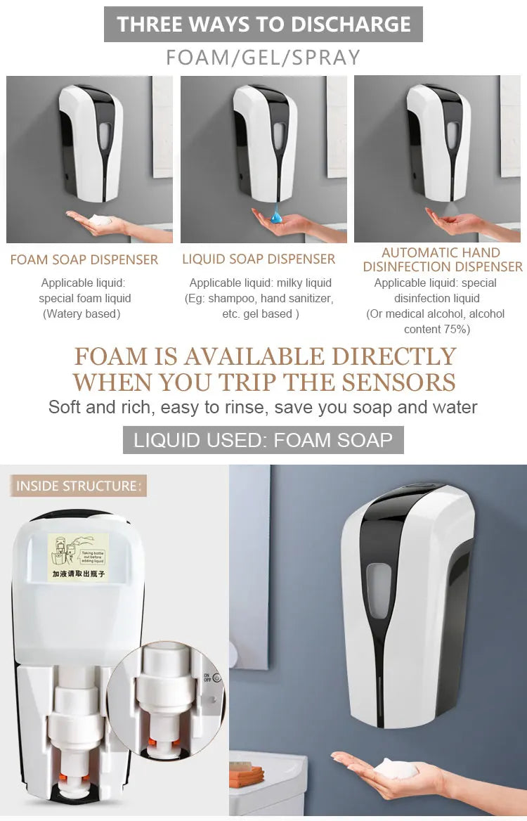 1000ml Automatic Touchless Soap Dispenser – Wall Mount Infrared