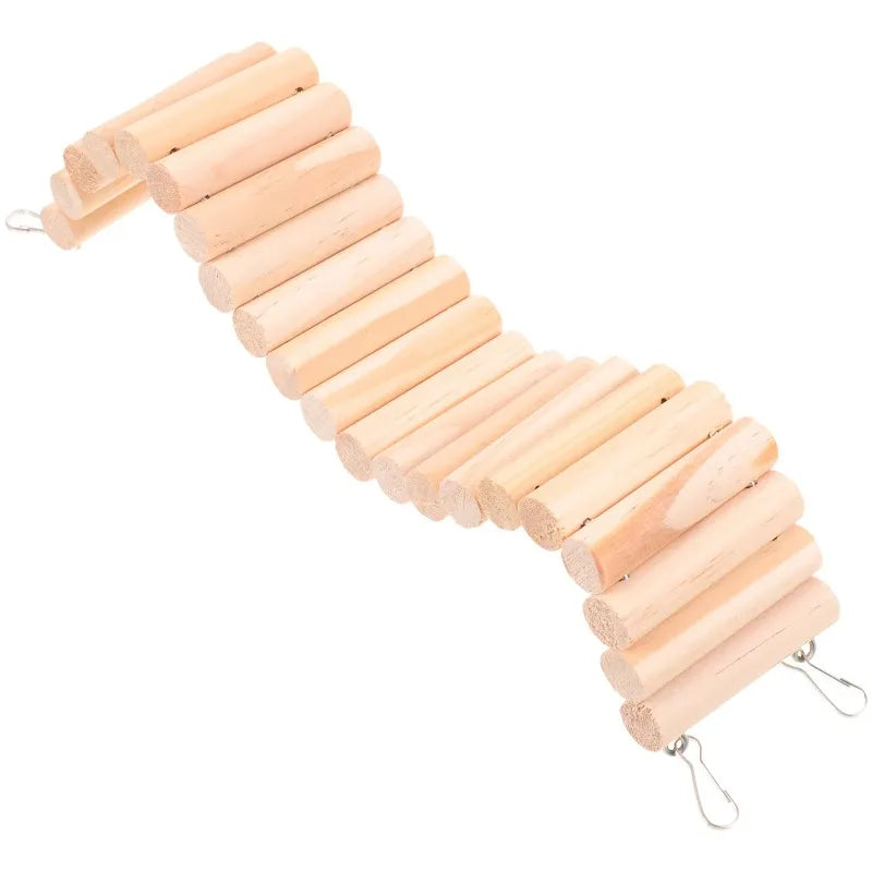 Wooden Hamster Climbing Ladder – Small Pet Training Rack