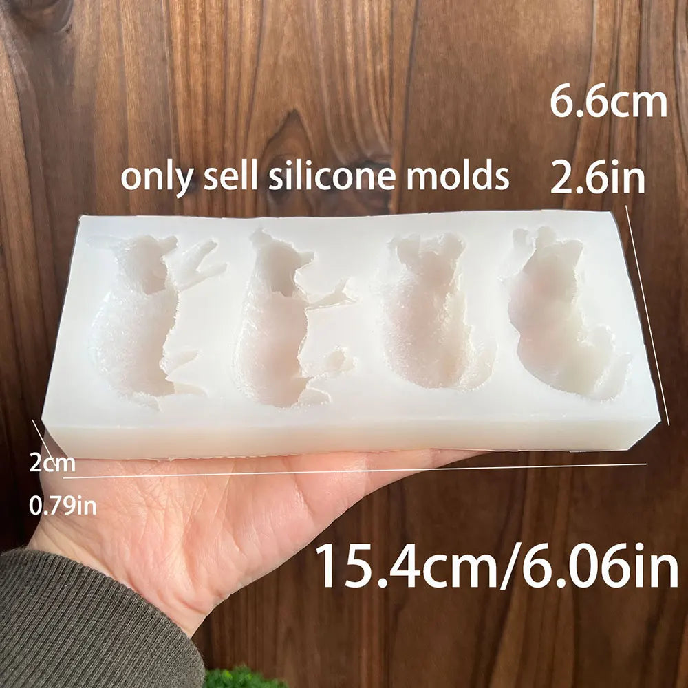 Sleeping Dog Silicone Mold – Soap Resin Plaster Craft Mold