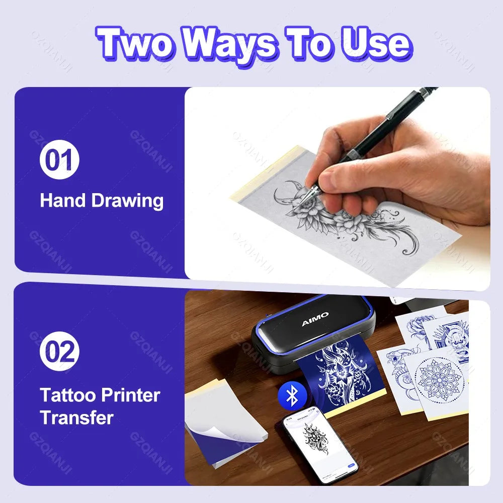 Mini Tattoo Stencil Transfer Paper 80x133mm | 20/50/100 Sheets