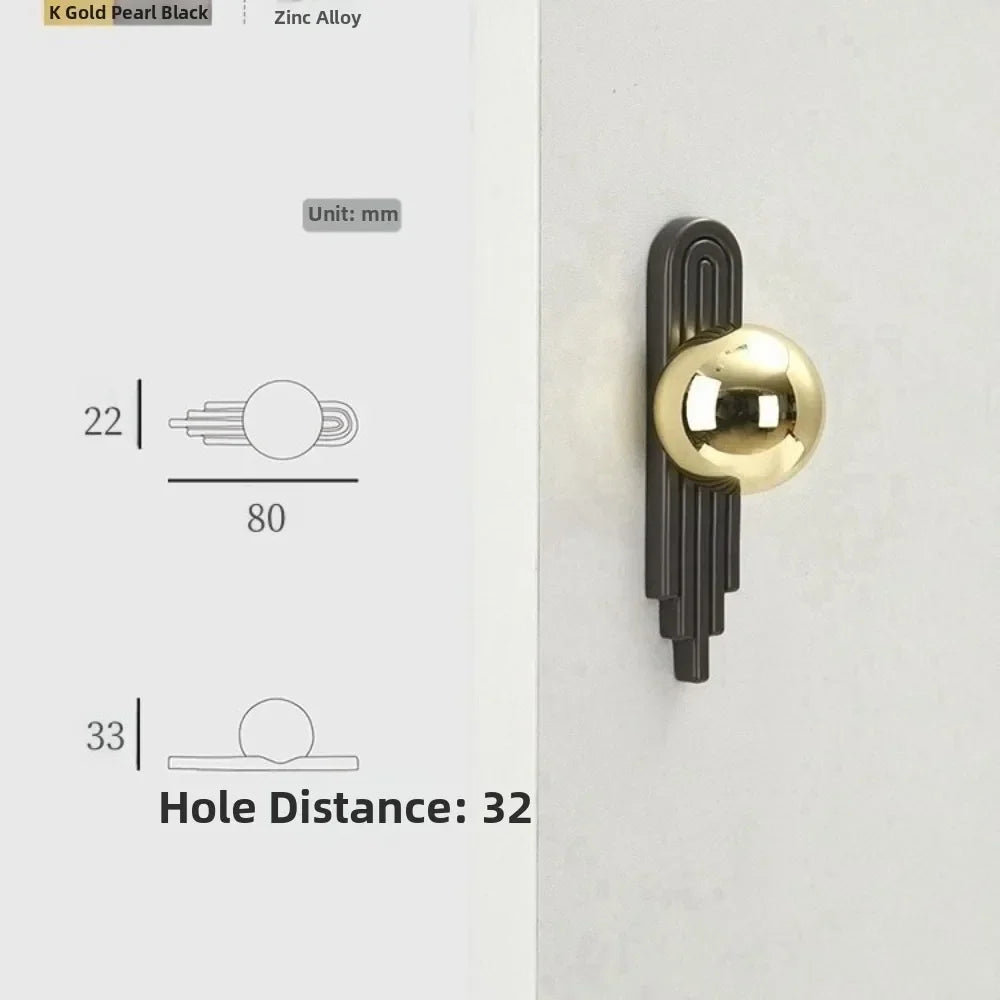 Gold Cabinet Drawer Handle | French Minimalist Zinc Alloy Pull