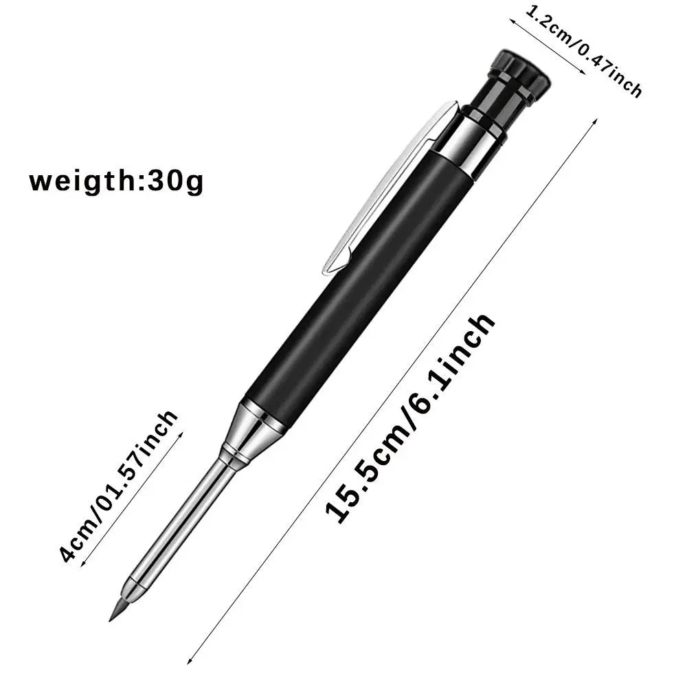 Deep Hole Marking Pencil with Built-In Sharpener | Carpenter