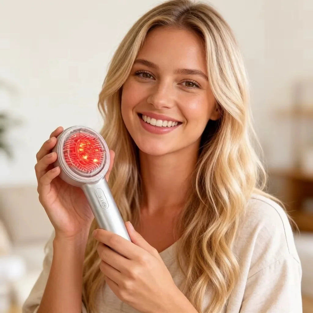 Red Light Electric Scalp Massager Comb & Serum Applicator