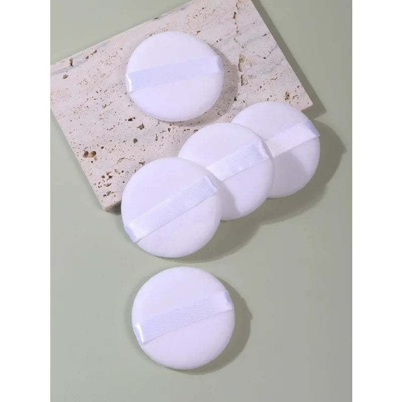 Round White Powder Puffs for Setting & Base Makeup – 2 to 20 Pcs