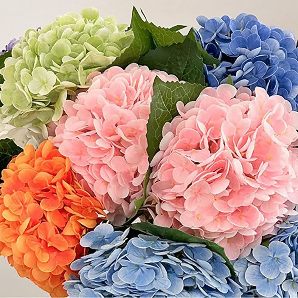 Large 3D Silk Hydrangea Artificial Flowers – Lifelike Fake Blooms