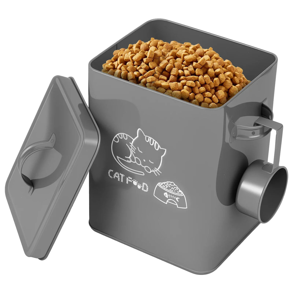 Large Galvanized Iron Pet Food Storage Container with Lid