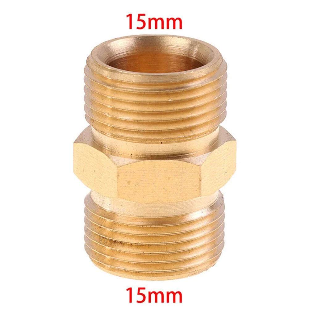 M22 Brass Pressure Washer Hose Adapter 14mm to 15mm