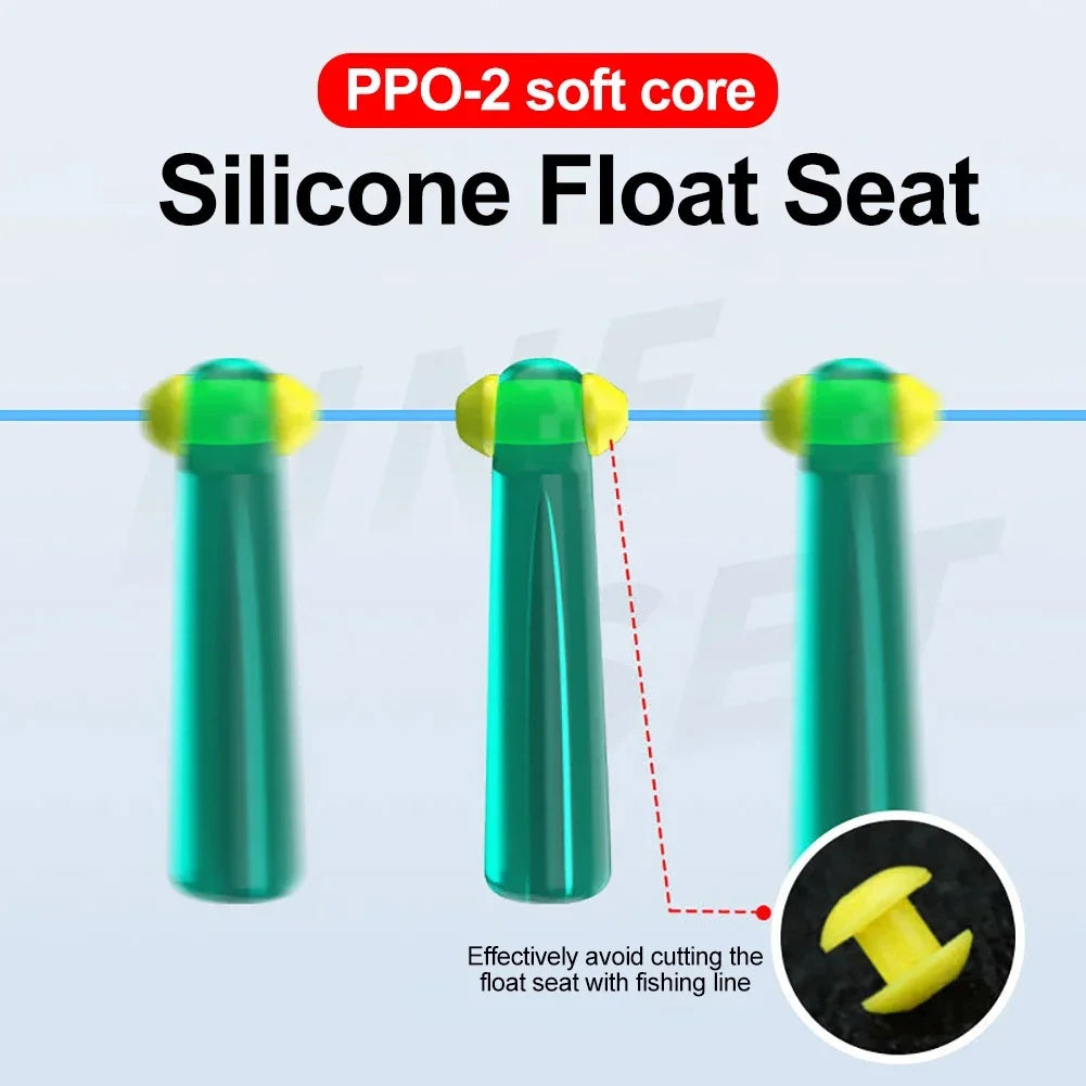 Silicone Fishing Float Bobber Seat Bean Holders – 20/50 Pcs