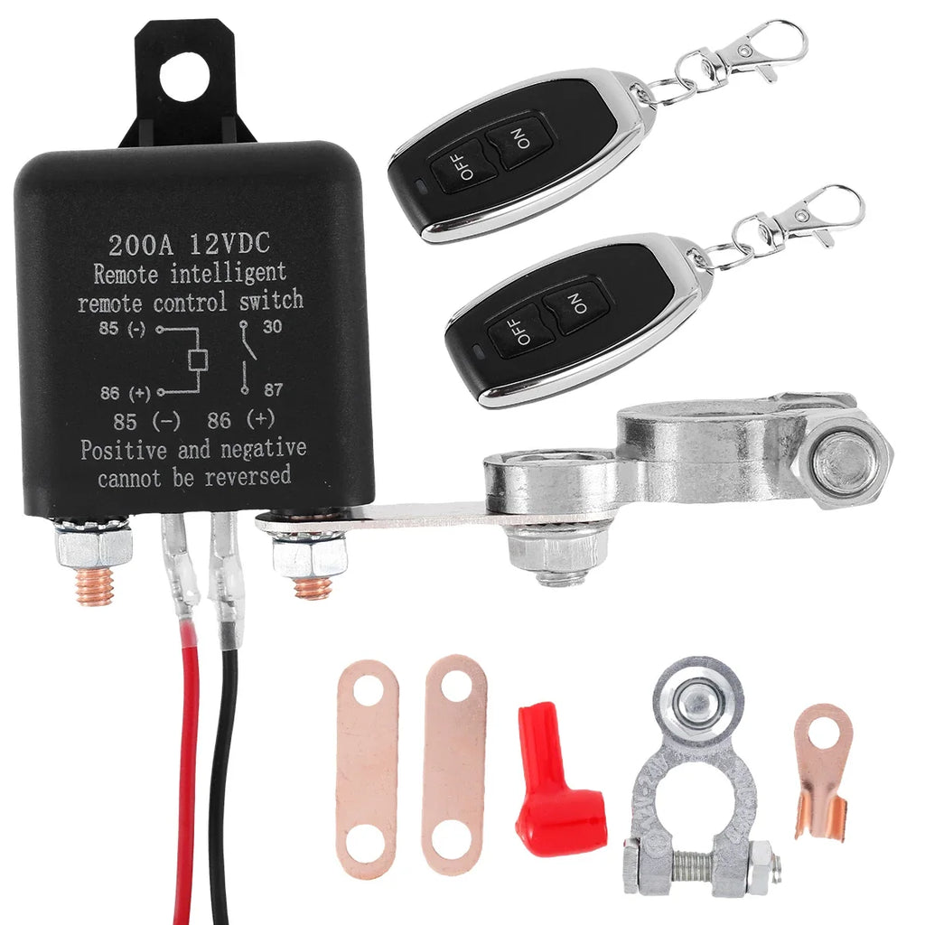 12V Remote Car Battery Disconnect Switch Isolator 200A