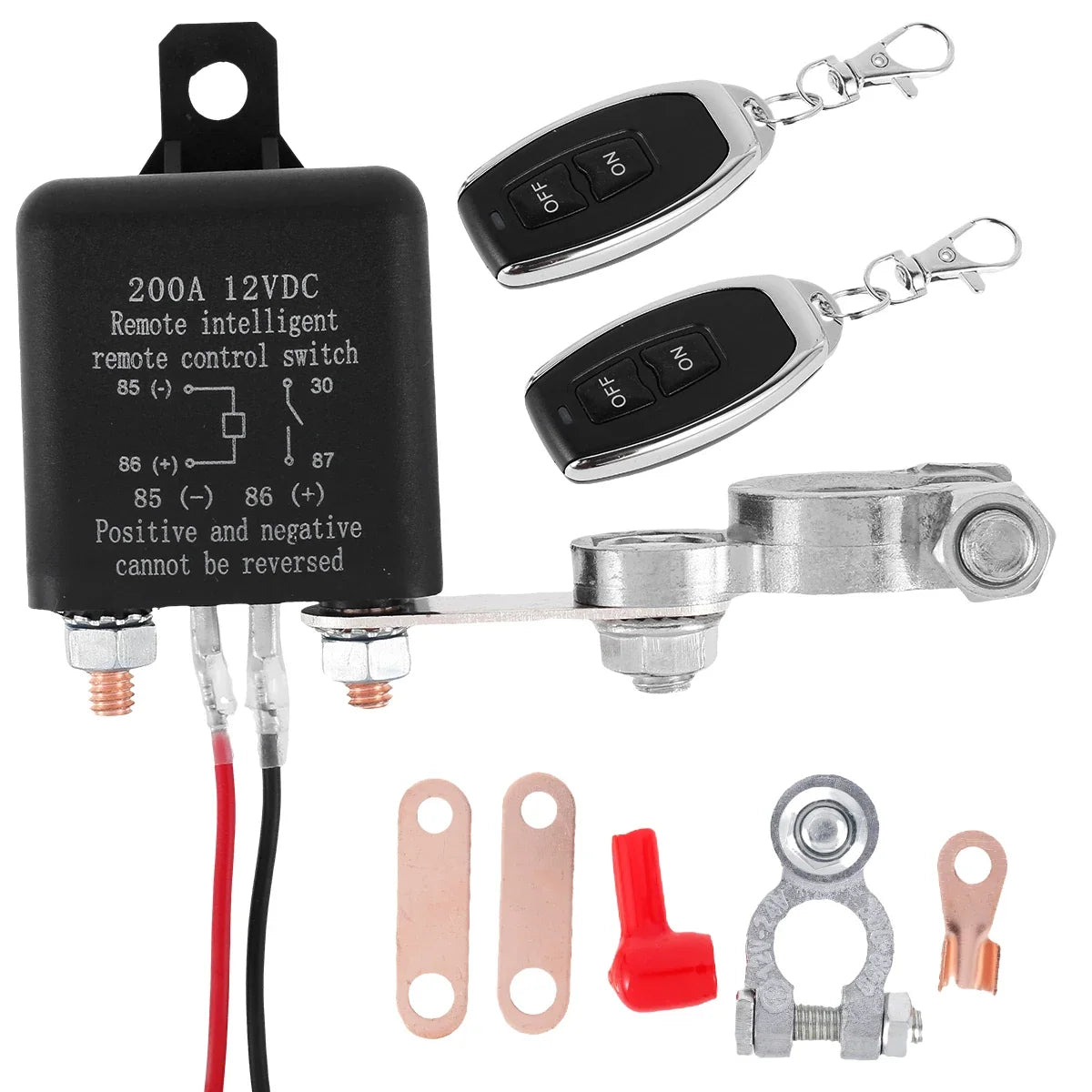 12V Remote Car Battery Disconnect Switch Isolator 200A