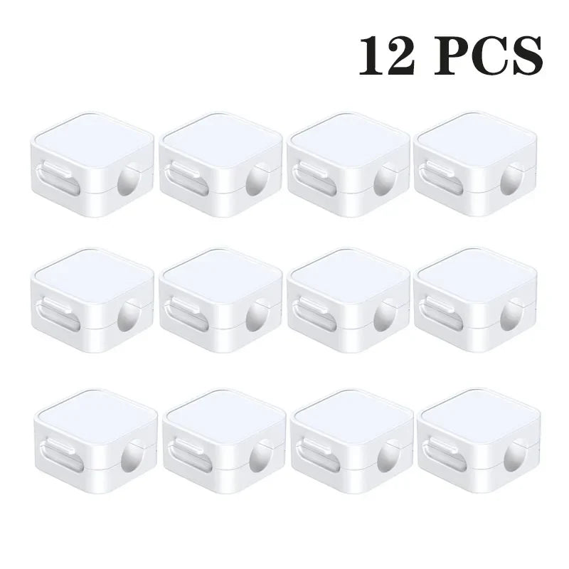 Rocoren Magnetic Cable Clips 6-Pack | Desk Cable Organizer
