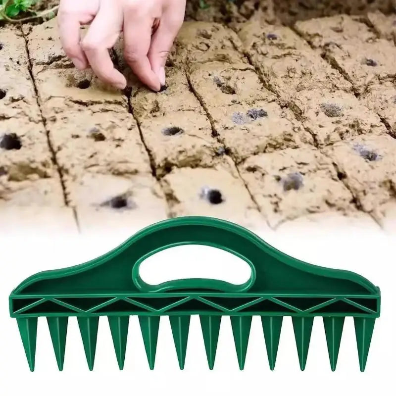Manual Seed Spreader & Soil Dibbler – 12-Hole Garden Tool
