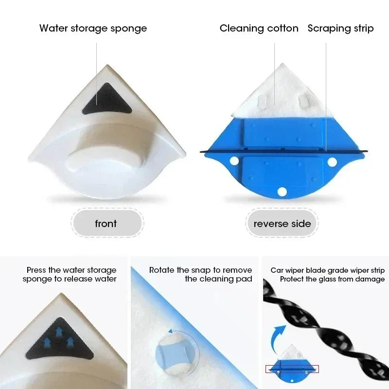 Double-Sided Magnetic Window Cleaner | 3–5mm Glass Tool